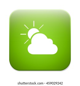 Cloud and sun sign icon. Weather symbol.