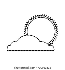 cloud and sun summer vacation travel concept