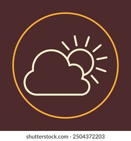 Wolke und Sonne trendy Symbol clever abstrakte Vektorgrafik bunte Kunstwerk schönes design.eps