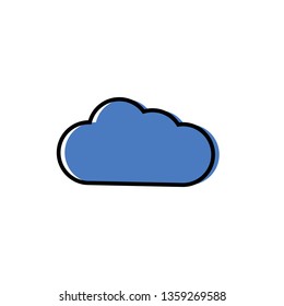 
Cloud and sun. vector