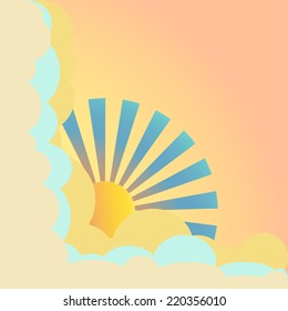 cloud sun vector