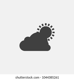 cloud sun vector icon