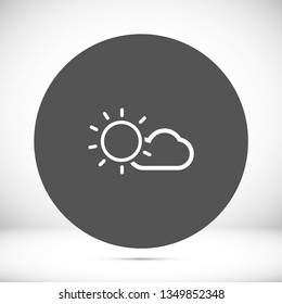 cloud sun vector icon
