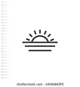 cloud sun vector icon , Lorem ipsum flat design