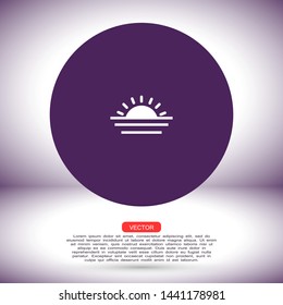 cloud sun vector icon , Lorem ipsum flat design