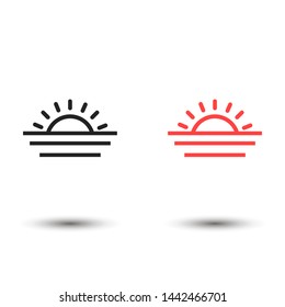 cloud sun vector icon , Lorem ipsum flat design