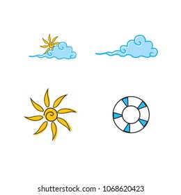 Cloud, Sun vector work