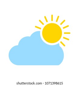 Cloud And Sun - Weather Forecast Icon, Seasons Clouds