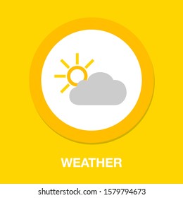Cloud And Sun - Weather Forecast Icon, Seasons Clouds