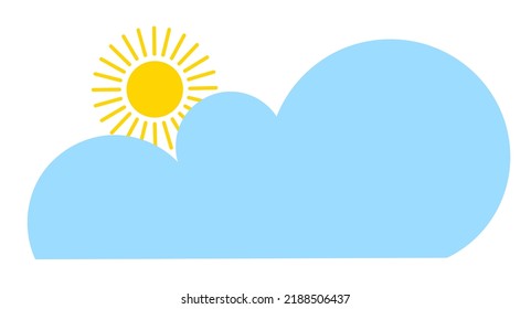 Cloud and sun - weather forecast icon