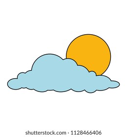 cloud with sun weather icon