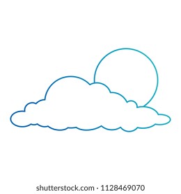 cloud with sun weather icon