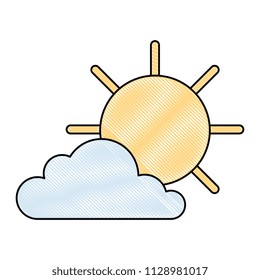 cloud with sun weather icon