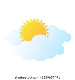 Wolke und Sonnenwettersymbol