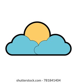 cloud and sun weather icon