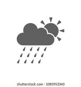 Cloud with sunny and raining icon vector. Symbol for your web site design, logo, app, UI. Vector illustration, EPS