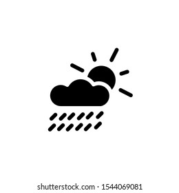 Cloud with sunny and raining icon vector. Symbol for your web site design, logo, app, UI. Vector illustration, EPS