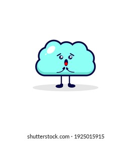 Cloud surprised cute character illustration