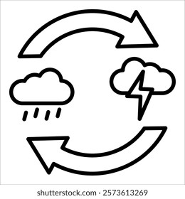 Cloud Sustainability Icon Element For Design