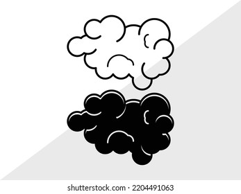 Cloud SVG Printable Vector Illustration