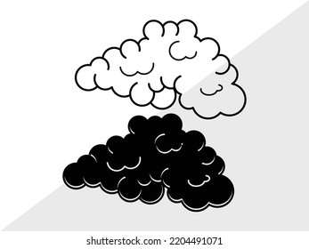 Cloud SVG Printable Vector Illustration