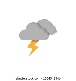 Cloud swarm lightning icon. Simple line, outline vector of two color weather icons for ui and ux, website or mobile application
