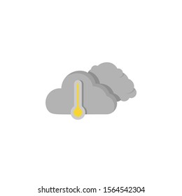 Cloud swarm thermometer icon. Simple line, outline vector of two color weather icons for ui and ux, website or mobile application
