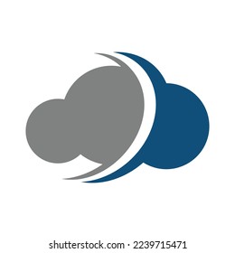cloud swoosh 1 logo icon template