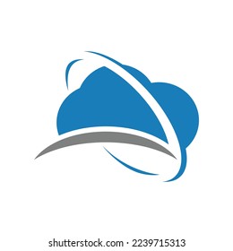 cloud swoosh 2 logo icon template
