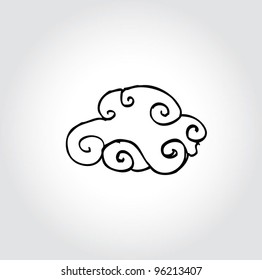 cloud symbol cartoon doodle