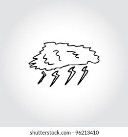 cloud symbol cartoon doodle