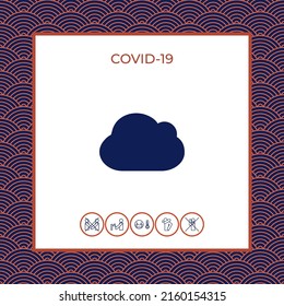Icono de símbolo de nube. Elemento para su diseño