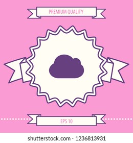 Cloud symbol icon. Graphic elements for your design