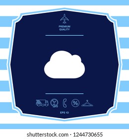 Cloud symbol icon. Graphic elements for your design