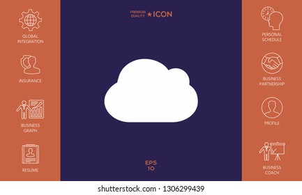 Cloud symbol icon. Graphic elements for your design