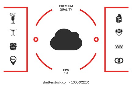 Cloud symbol icon. Graphic elements for your design
