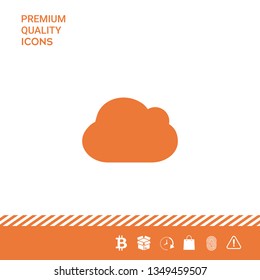 Cloud symbol icon. Graphic elements for your design