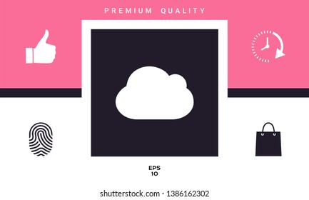 Cloud symbol icon. Graphic elements for your design