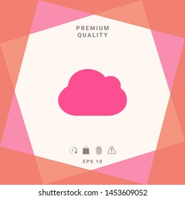 Cloud symbol icon. Graphic elements for your design