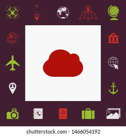 Cloud symbol icon. Graphic elements for your design