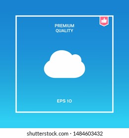 Cloud symbol icon. Graphic elements for your design
