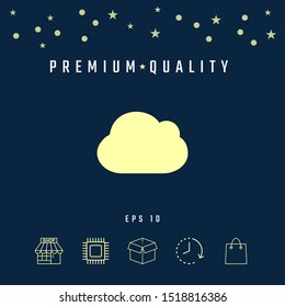 Cloud symbol icon. Graphic elements for your design