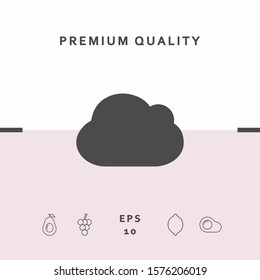 Cloud symbol icon. Graphic elements for your design