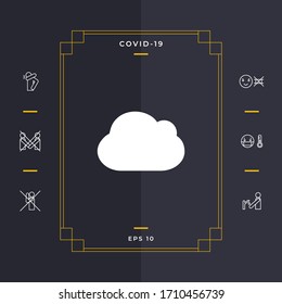 Cloud symbol icon. Graphic elements for your design