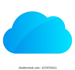 Cloud symbol, icon shape for cloud computing  technology and weather themes
