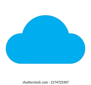 Cloud symbol, icon shape for cloud computing  technology and weather themes