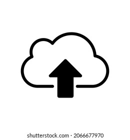 cloud symbol icon upload vector