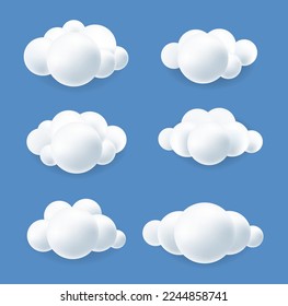 Cloud Symbol With Isolated Blue Background With Gradient Mesh, Vector Illustration