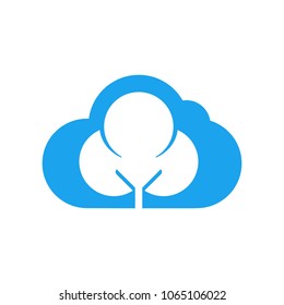 Cloud Symbol. Leaf and nature icon. Plant and tree logo. vector eps 10.
