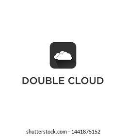 cloud symbol with a modern clean gradation application technology logo